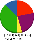 内山総合設備 貸借対照表 2009年10月期