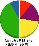 日本建設工業 貸借対照表 2010年3月期