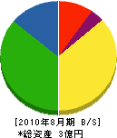 井ノ原建設 貸借対照表 2010年8月期 井ノ原建設 貸借対照表 2010年8月期
