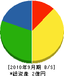 矢野電気工事 貸借対照表 2010年9月期