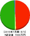 泉川工務店 貸借対照表 2010年7月期