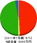 泉川工務店 貸借対照表 2011年7月期