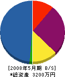 昭城建設 貸借対照表 2008年5月期