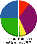 田村電気工業 貸借対照表 2011年9月期
