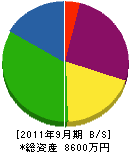 神沢工業 貸借対照表 2011年9月期