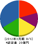 九州中川ヒューム管工業 貸借対照表 2012年3月期