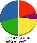 愛媛庭園 貸借対照表 2011年10月期