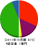 畔柳塗装 貸借対照表 2011年10月期