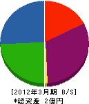長井グリーン 貸借対照表 2012年3月期