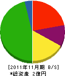 小野工業 貸借対照表 2011年11月期