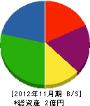 東亜工業 貸借対照表 2012年11月期