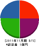 上田硝子店 貸借対照表 2011年11月期