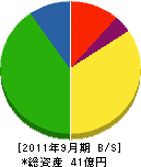 日本フォームサービス 貸借対照表 2011年9月期