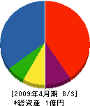 長田石材工業 貸借対照表 2009年4月期
