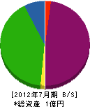 福岡クリエーション開発 貸借対照表 2012年7月期