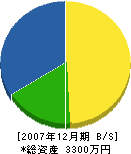 上田組 貸借対照表 2007年12月期