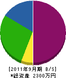 鈴木工業 貸借対照表 2011年9月期