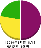 安田組 貸借対照表 2010年3月期