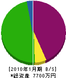 キタ産業 貸借対照表 2010年1月期