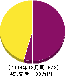 木元表具店 貸借対照表 2009年12月期