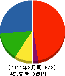 加藤石材 貸借対照表 2011年8月期