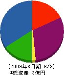 岡田建設 貸借対照表 2009年8月期