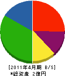 小島組 貸借対照表 2011年4月期