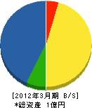 沖縄クマリフト 貸借対照表 2012年3月期