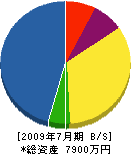 熊川工務店 貸借対照表 2009年7月期