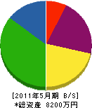 大川原組 貸借対照表 2011年5月期