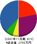 塩川工務所 貸借対照表 2007年11月期
