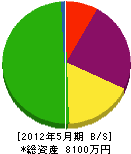 大明電気商会 貸借対照表 2012年5月期