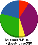 山＊製材所 貸借対照表 2010年8月期