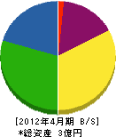 的場商事 貸借対照表 2012年4月期