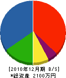 大浦電器商会 貸借対照表 2010年12月期