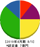川村工務所 貸借対照表 2010年4月期