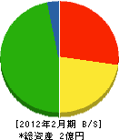入江製作所 貸借対照表 2012年2月期