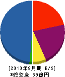 川村新鉄 貸借対照表 2010年8月期