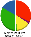 津田電気 貸借対照表 2010年4月期
