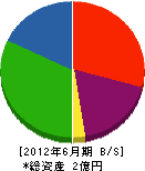 トヨタ石材 貸借対照表 2012年6月期