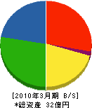 桐井電設工業 貸借対照表 2010年3月期
