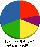 筑紫商会 貸借対照表 2011年5月期