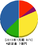 野村土建 貸借対照表 2013年1月期