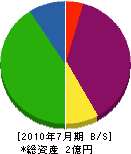 福澤建設 貸借対照表 2010年7月期
