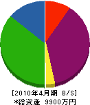 藤瀬工業 貸借対照表 2010年4月期