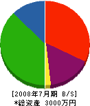 幸田建業 貸借対照表 2008年7月期