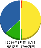 三恵ハウジング 貸借対照表 2010年8月期