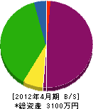 秋山建設 貸借対照表 2012年4月期