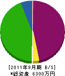 松本水道工事 貸借対照表 2011年9月期