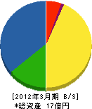 福岡日信電子 貸借対照表 2012年3月期